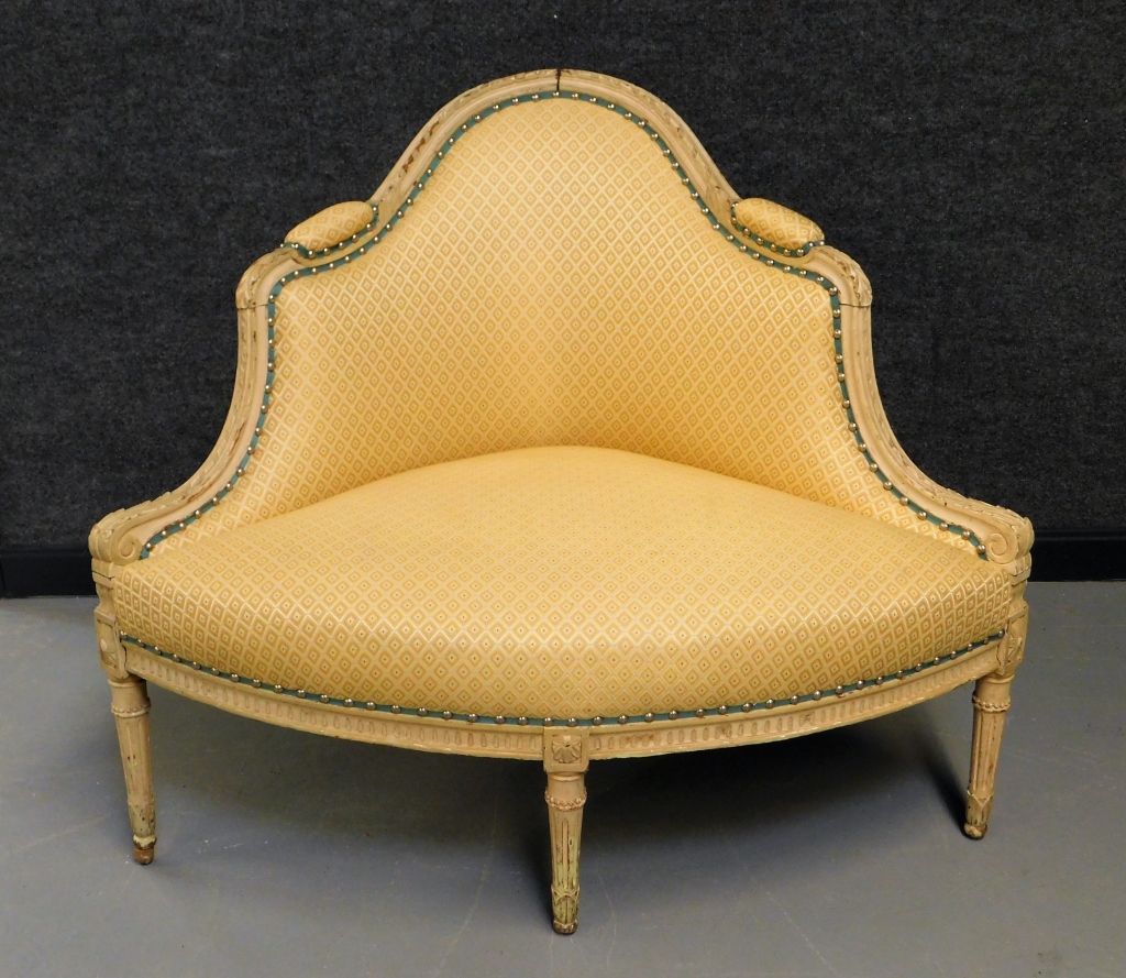 FRENCH UPHOLSTERED LADY'S CORNER