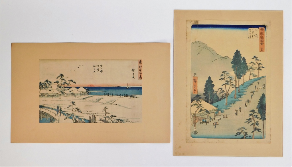 2 HIROSHIGE I & II JAPANESE WOODBLOCK