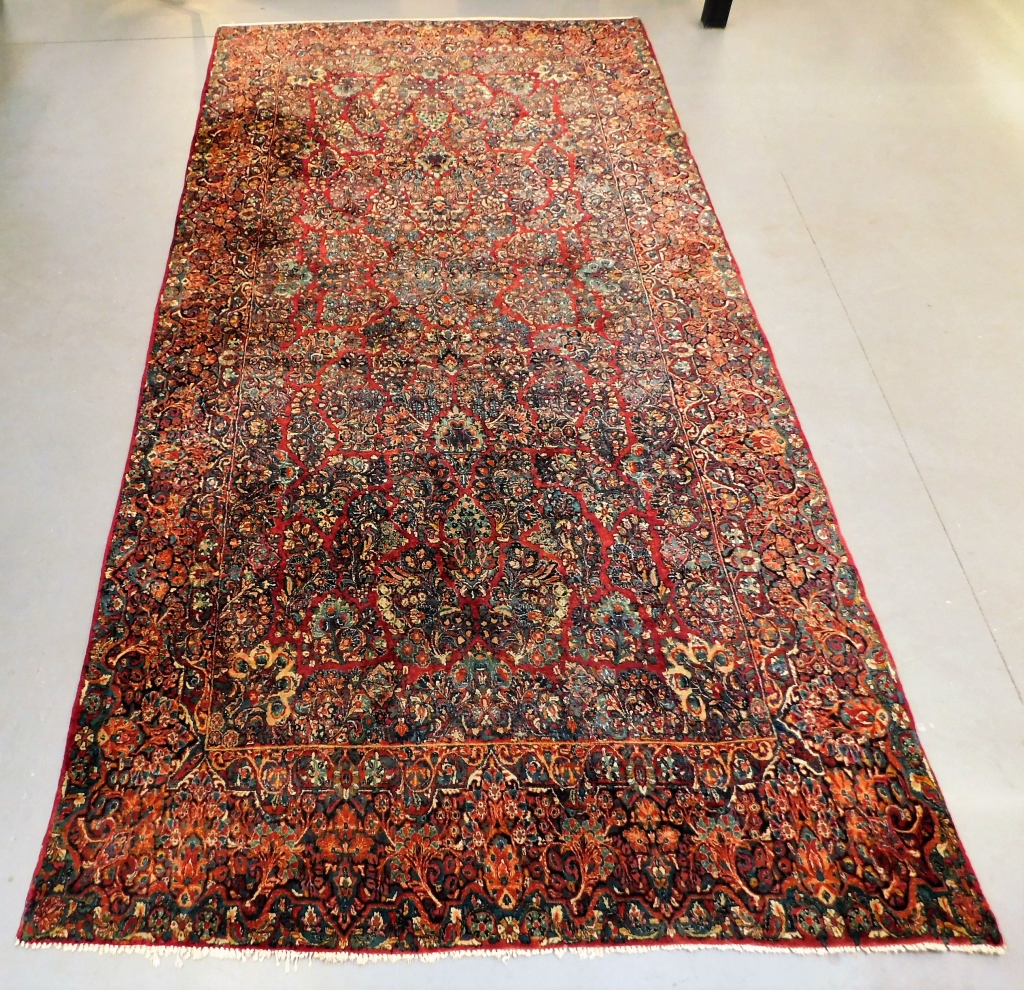 ANTIQUE SAROUK ROOM SIZE BOTANICAL 29a420