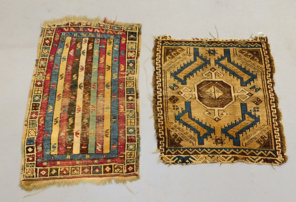 2 TURKISH GEOMETRIC PRAYER RUGS