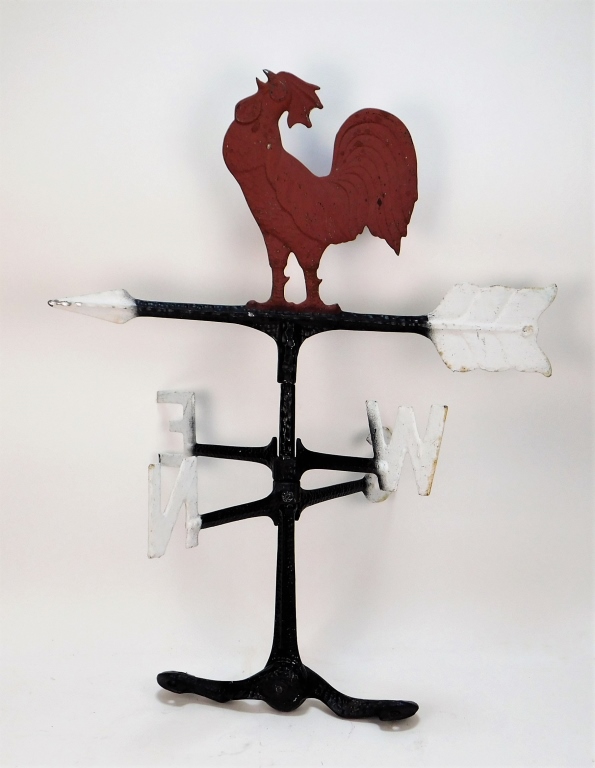 CAST IRON ROOSTER WEATHER VANE