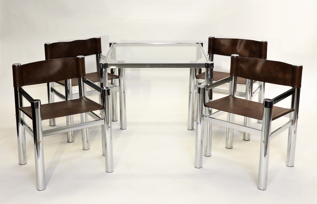 5PC MCM CHROME TABLE AND SLING 29a513