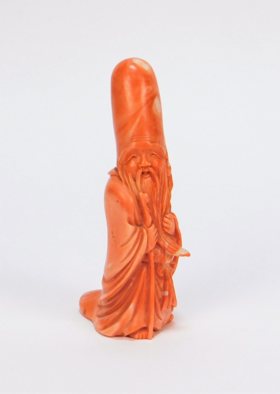 EXQUISITE CHINESE CARVED CORAL