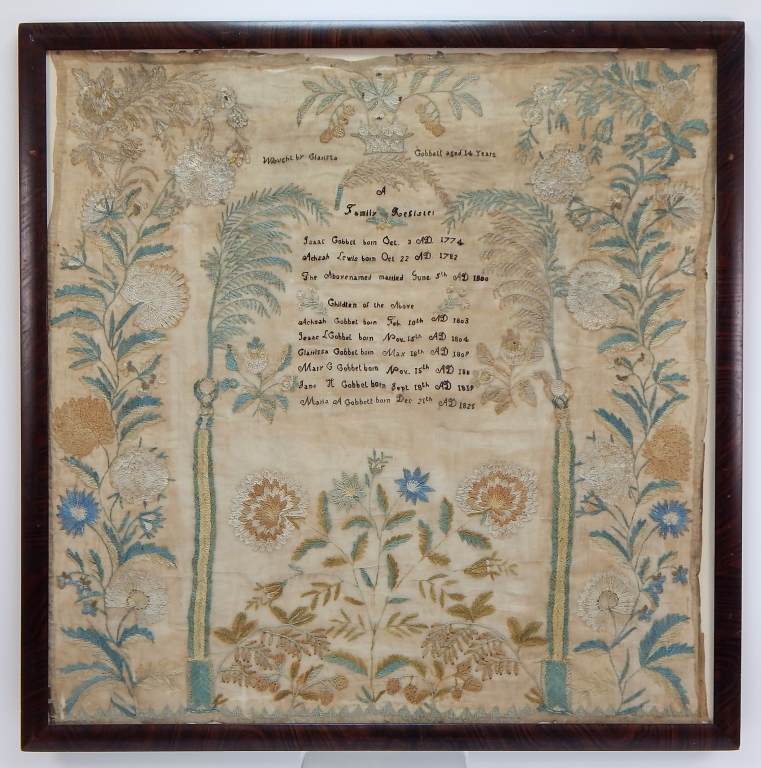 18C ENGLISH EMBROIDERED FAMILY