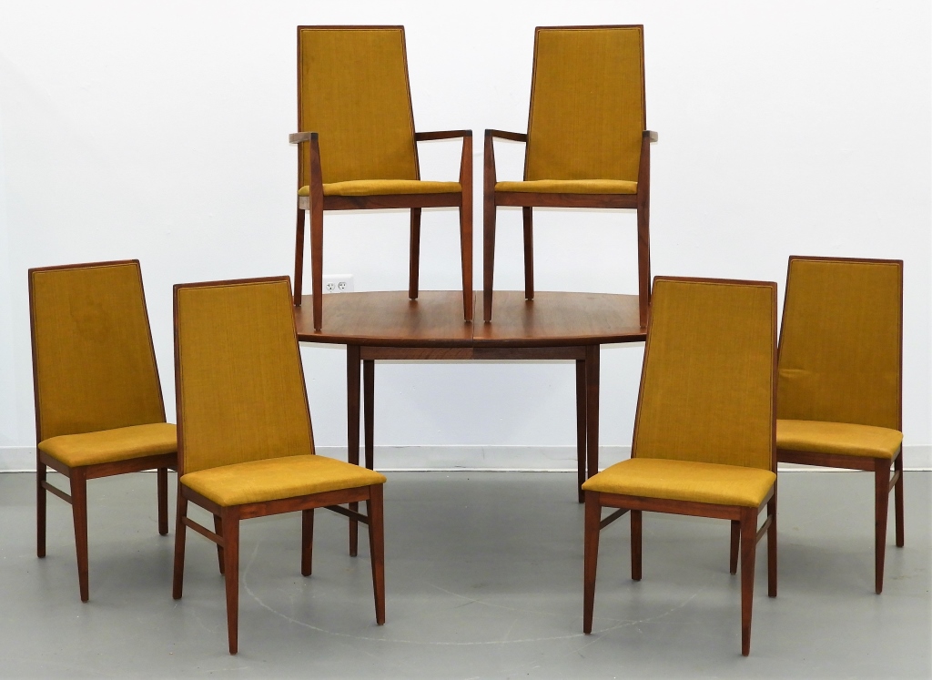 DILLINGHAM MCM MODERN WALNUT DINING