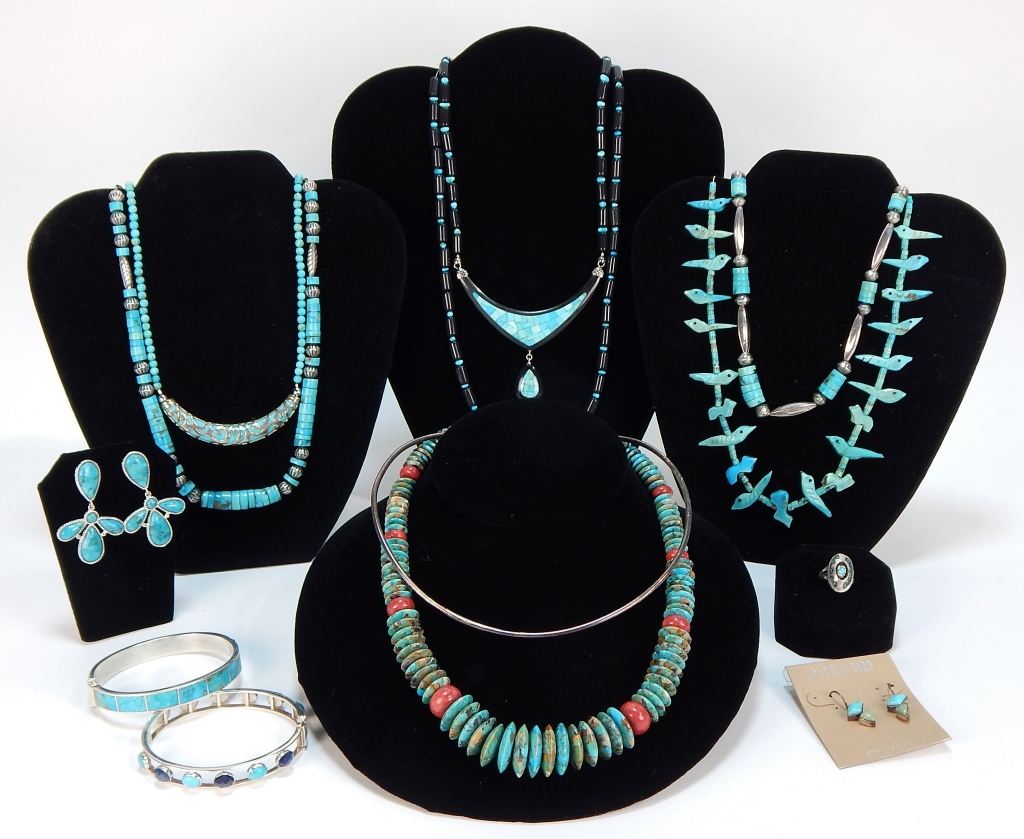 13PC NATIVE AMERICAN STYLE TURQUOISE 29a6e8