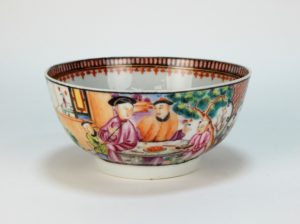 CHINESE MANDARIN FAMILLE ROSE BOWL