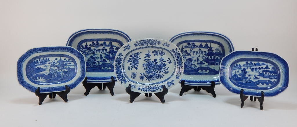 5PC CHINESE CANTON AND EXPORT PORCELAIN 29a732