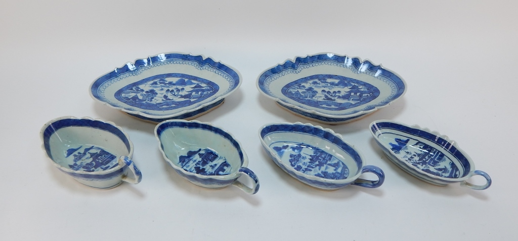 6PC CHINESE CANTON PORCELAIN DISHWARE 29a737