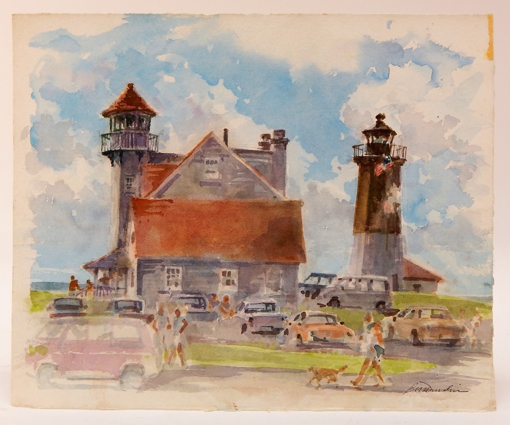 POINT JUDITH RHODE ISLAND WATERCOLOR