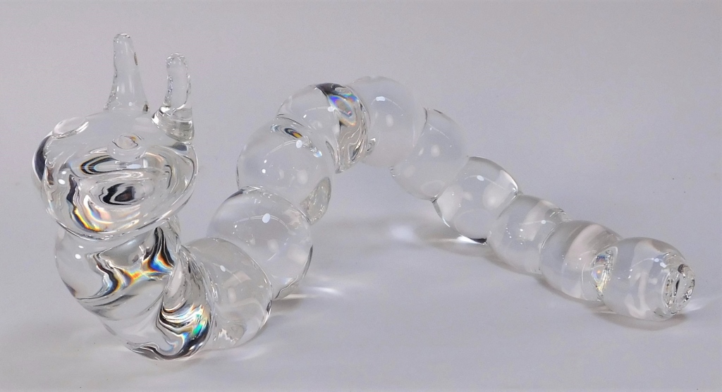 STEUBEN CRYSTAL ART GLASS CATERPILLAR