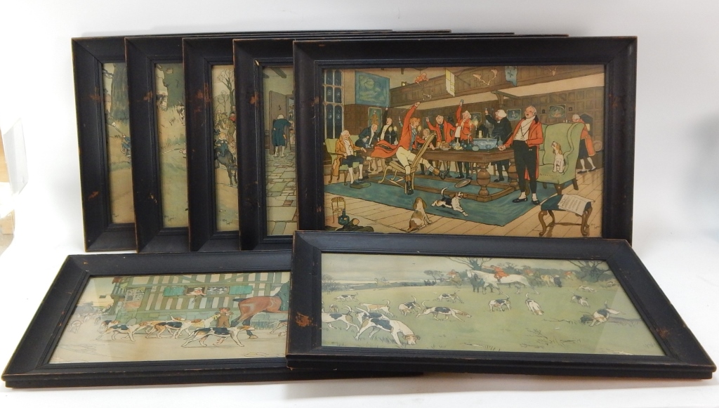 7 CECIL ALDIN ENGLISH FOX HOUND DOG