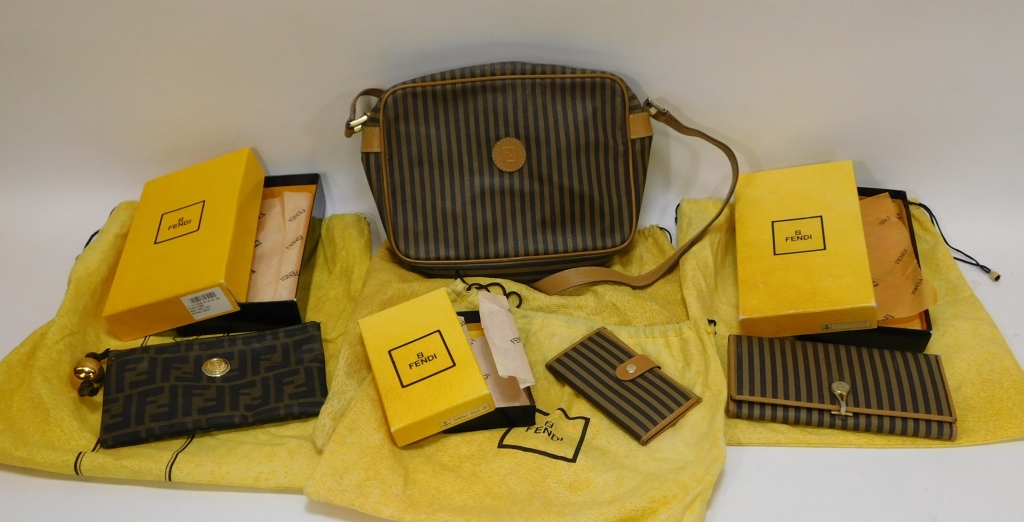 4PC AUTHENTIC FENDI BAG AND WALLET