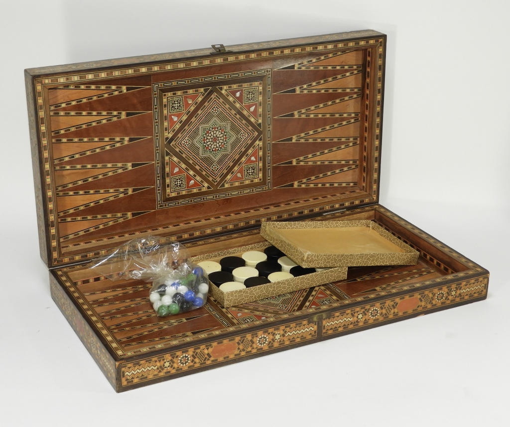 ANGLO INDIAN INLAID CHESS CHECKERS 29b845