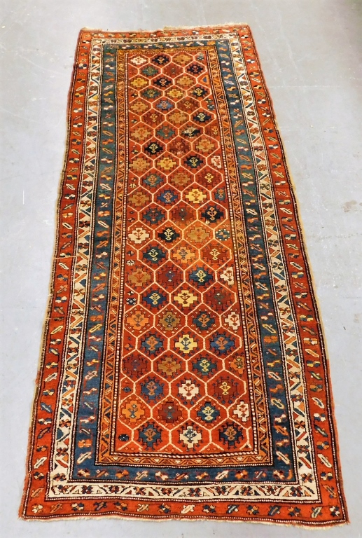 CAUCASIAN GEOMETRIC CARPET RUNNER 29b84e