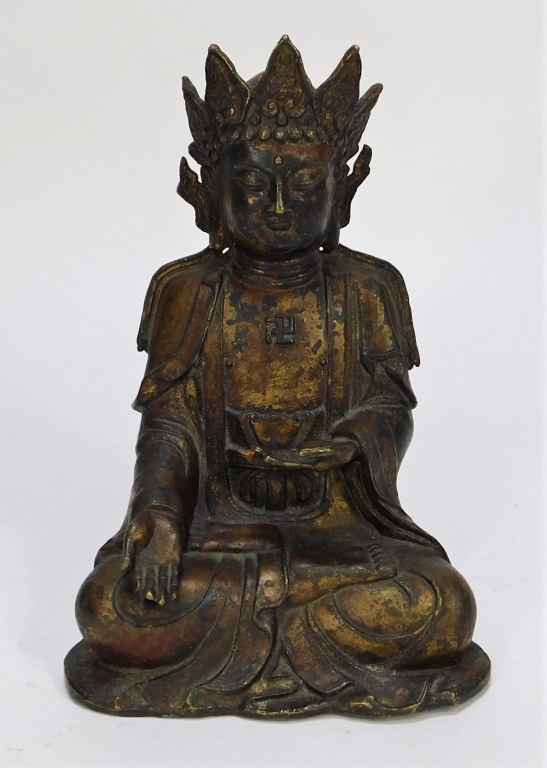 CHINESE QING DYNASTY GILT BRONZE