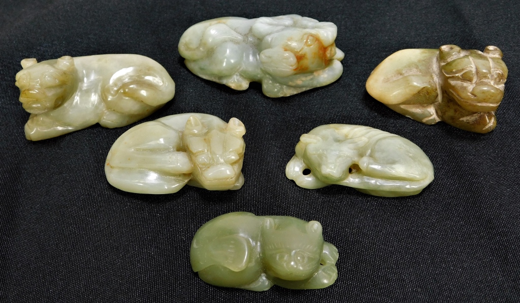 6 ANTIQUE CHINESE JADE HARDSTONE 29b918