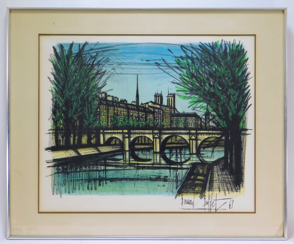 3PC BERNARD BUFFET FRENCH LANDSCAPE 29b947