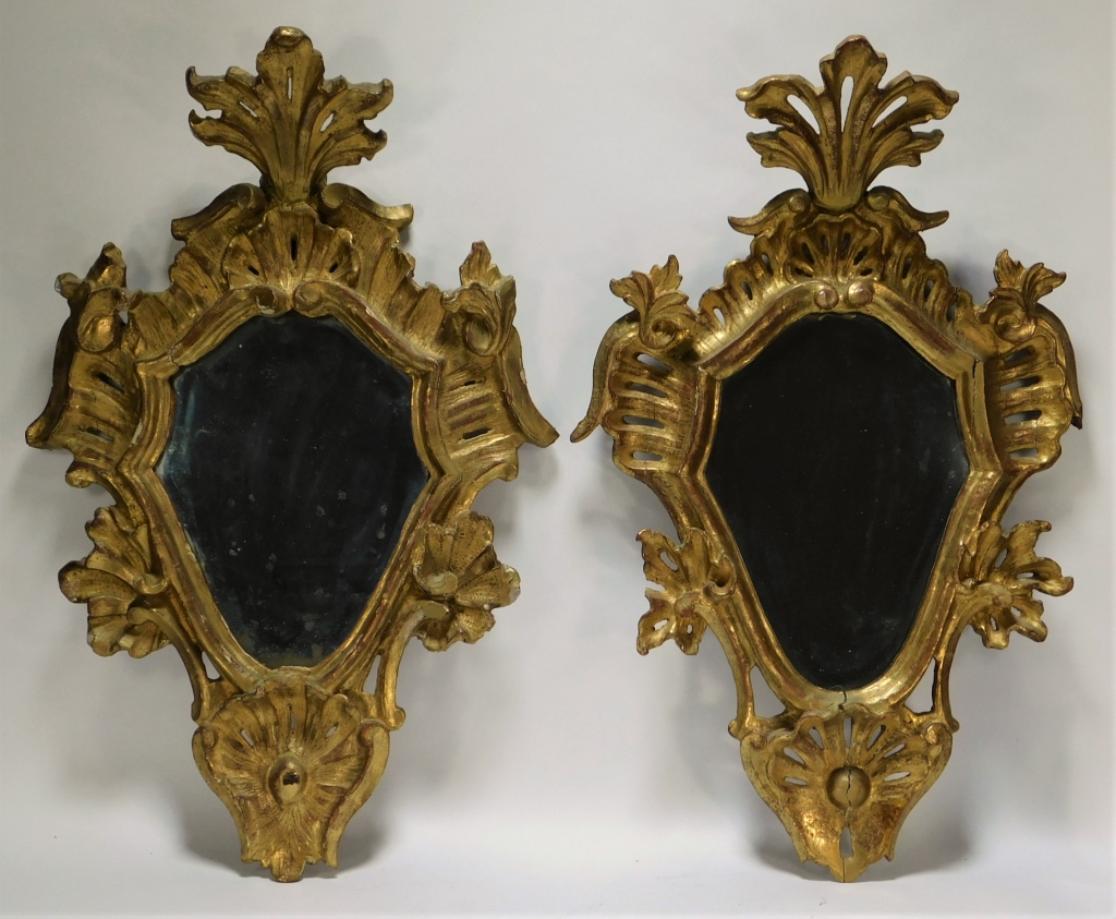 2PC ITALIAN FLORENTINE ROCOCO GILT