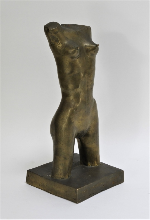 JOE MATHEWS NUDE TORSO OF A WOMAN SCULPTURE