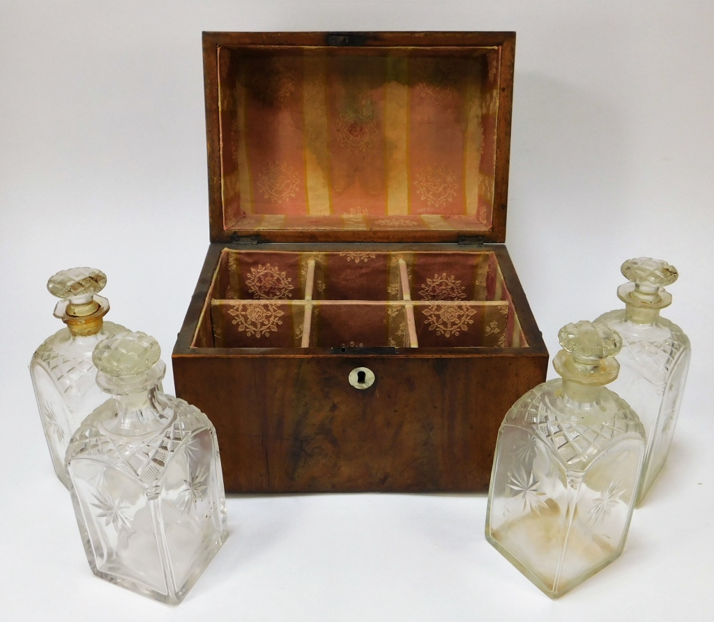 19C FLAME MAHOGANY TRAVELING LIQUOR 29b9cf