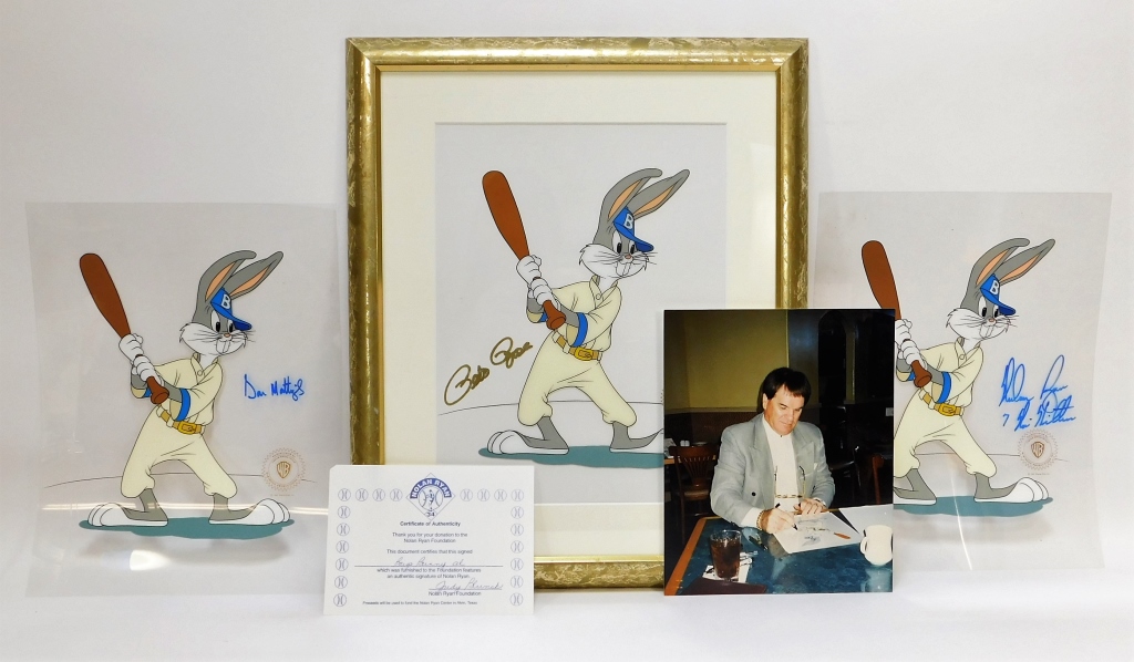 3PC SIGNED BUGS BUNNY AT BAT SERICELS