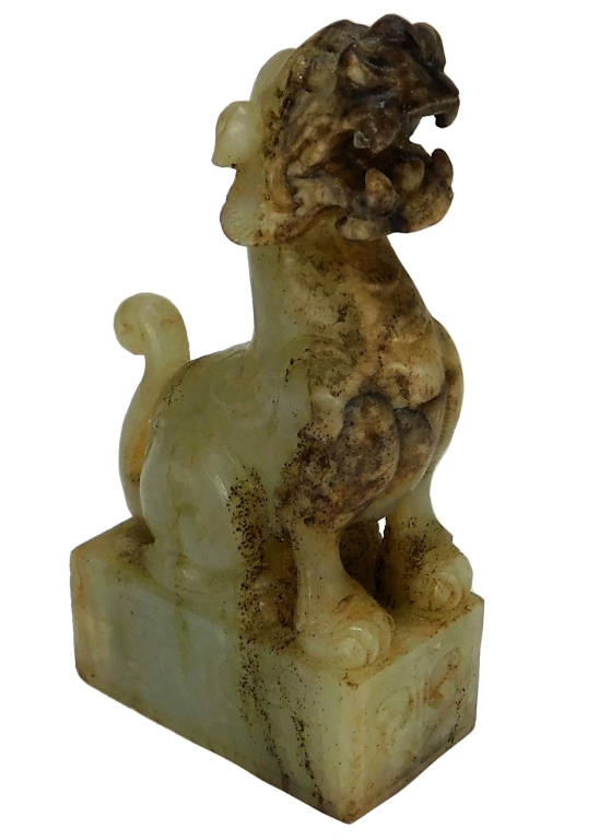 CHINESE CARVED JADEITE FIGURAL