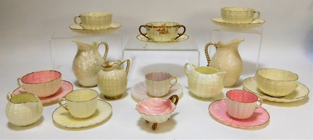 22PC AMERICAN BELLEEK PORCELAIN 29bce7