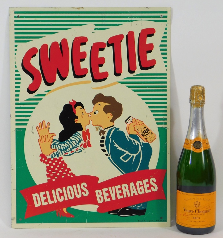 SWEETIE BEVERAGE SODA TIN ADVERTISING