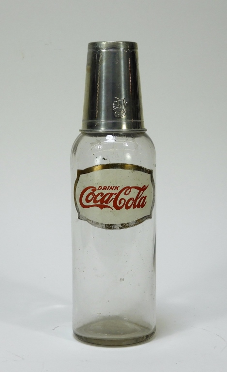 C.1920 COCA-COLA FOIL LABEL GLASS