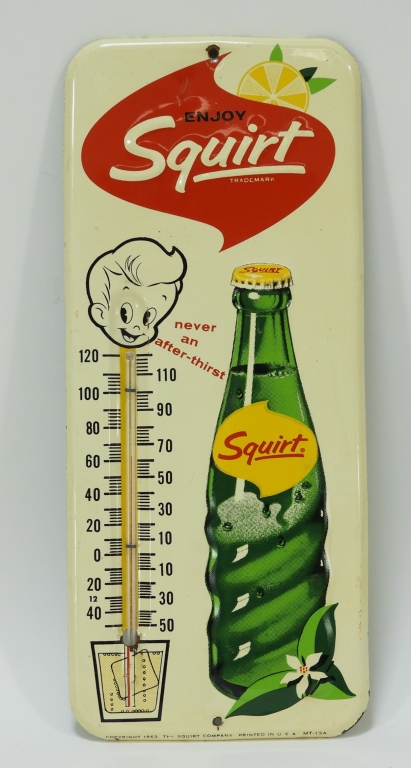 1963 SQUIRT SODA EMBOSSED ADVERTISING 29bd7b