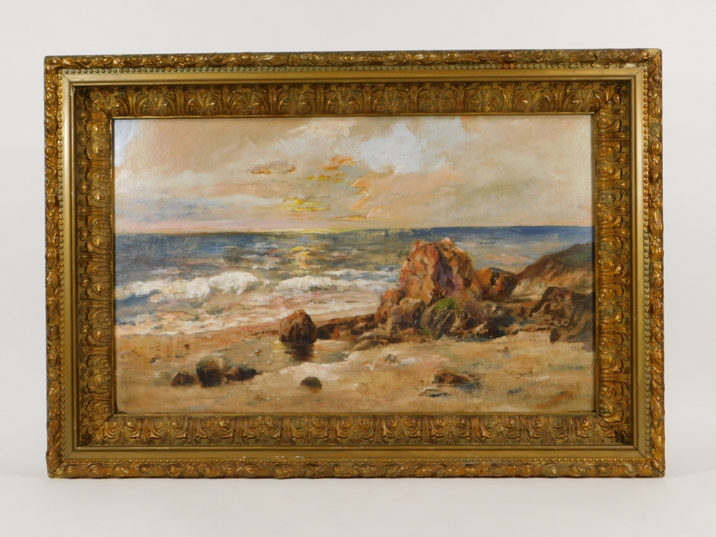 THOMAS OPENSHAW ROCKY SHORE SEASCAPE