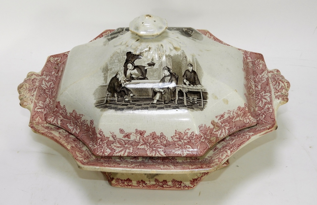 C 1820 STAFFORDSHIRE ORIENTAL TRANSFERWARE 29be66