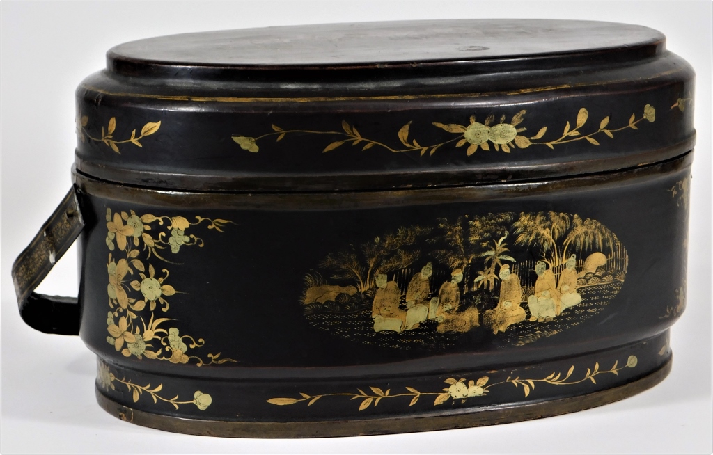 CHINESE QING DYNASTY GILT LACQUER SEWING