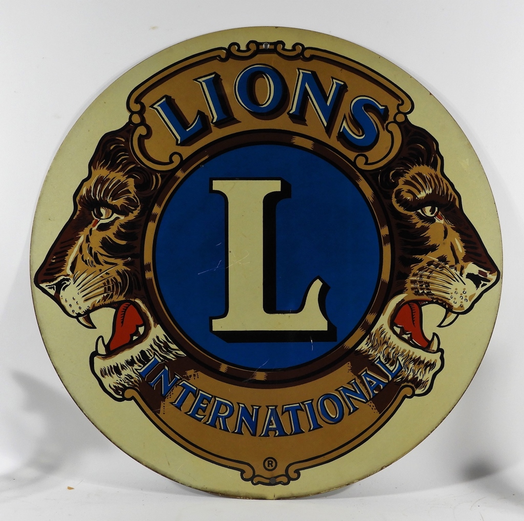 LIONS CLUB INTERNATIONAL LOGO ALUMINUM
