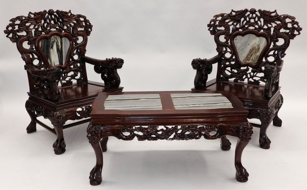 PR CHINESE CARVED HARDWOOD MARBLE 29bee2