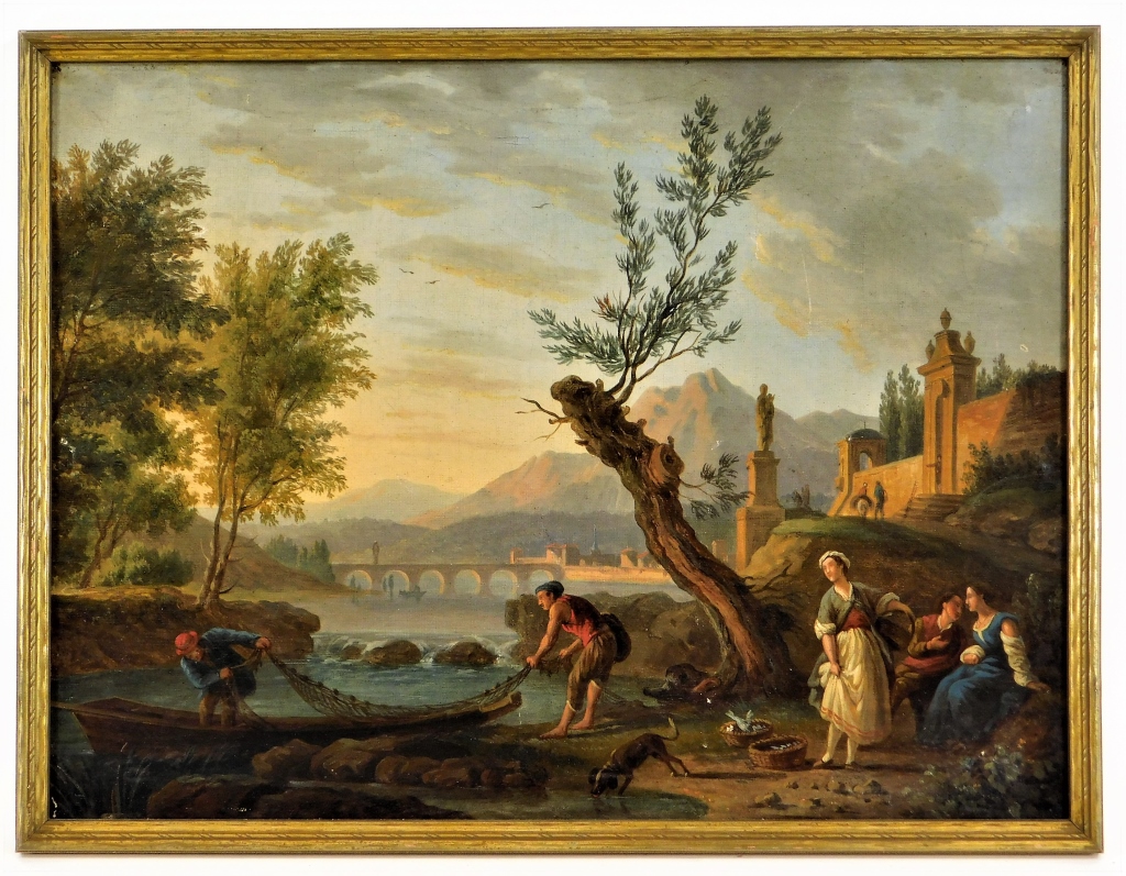 18C ITALIAN OLD MASTER CLASSICAL LANDSCAPE