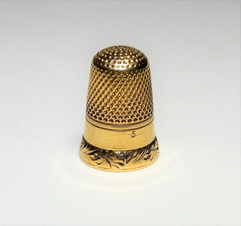 18KT YELLOW GOLD SEWING THIMBLE 29c03a