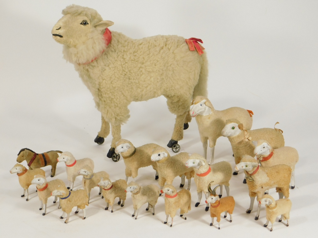 19PC GERMAN CHILDREN S SHEEP DOLL 29c04a