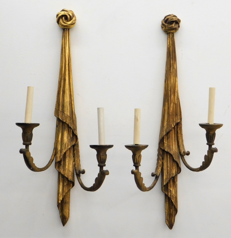 PR FRENCH GILT CARVED WOOD ACANTHUS 29c073