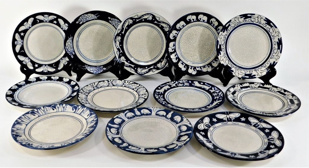 12PC DEDHAM POTTERY MUSEUM REPRODUCTION