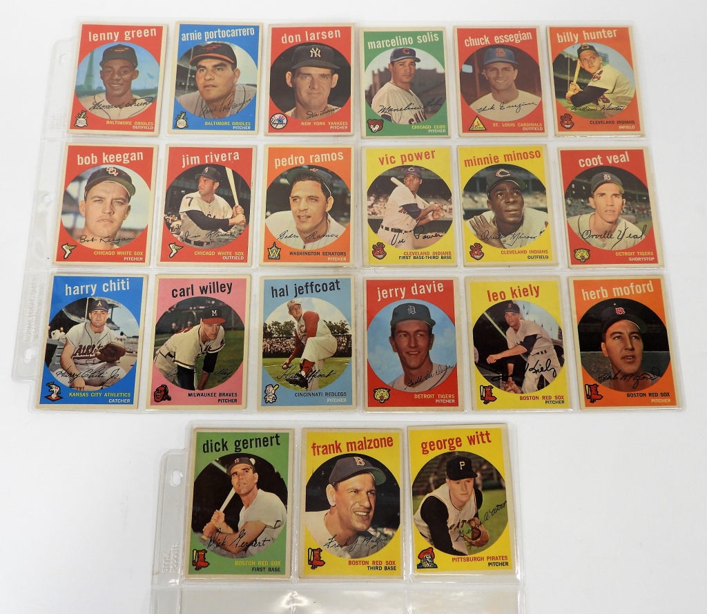 21 1959 TOPPS BASEBALL CARDS United 29c0d5