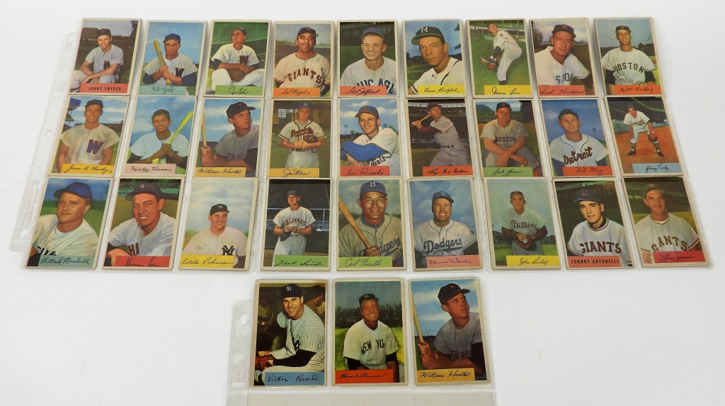 30 1954 BOWMAN BASEBALL CARDS United