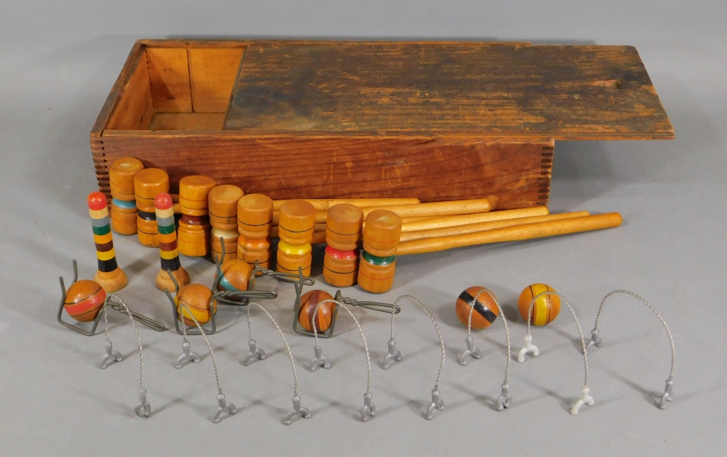 19C ENGLISH VICTORIAN TABLE CROQUET 29c151