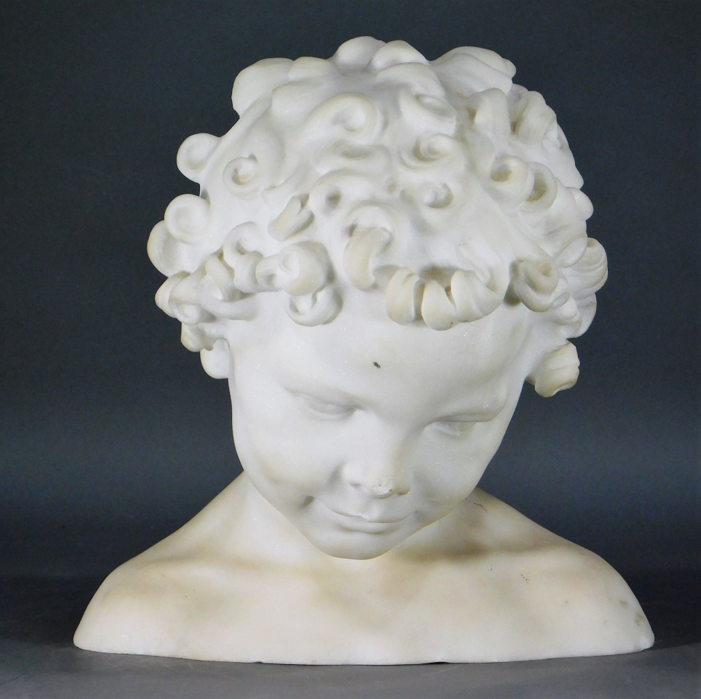 19C ITALIAN GRECO-ROMAN MARBLE BUST