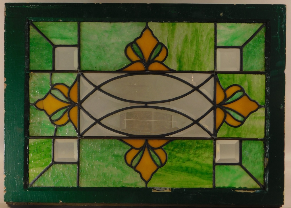 19C VICTORIAN LEADED STAINED GLASS 29c16b