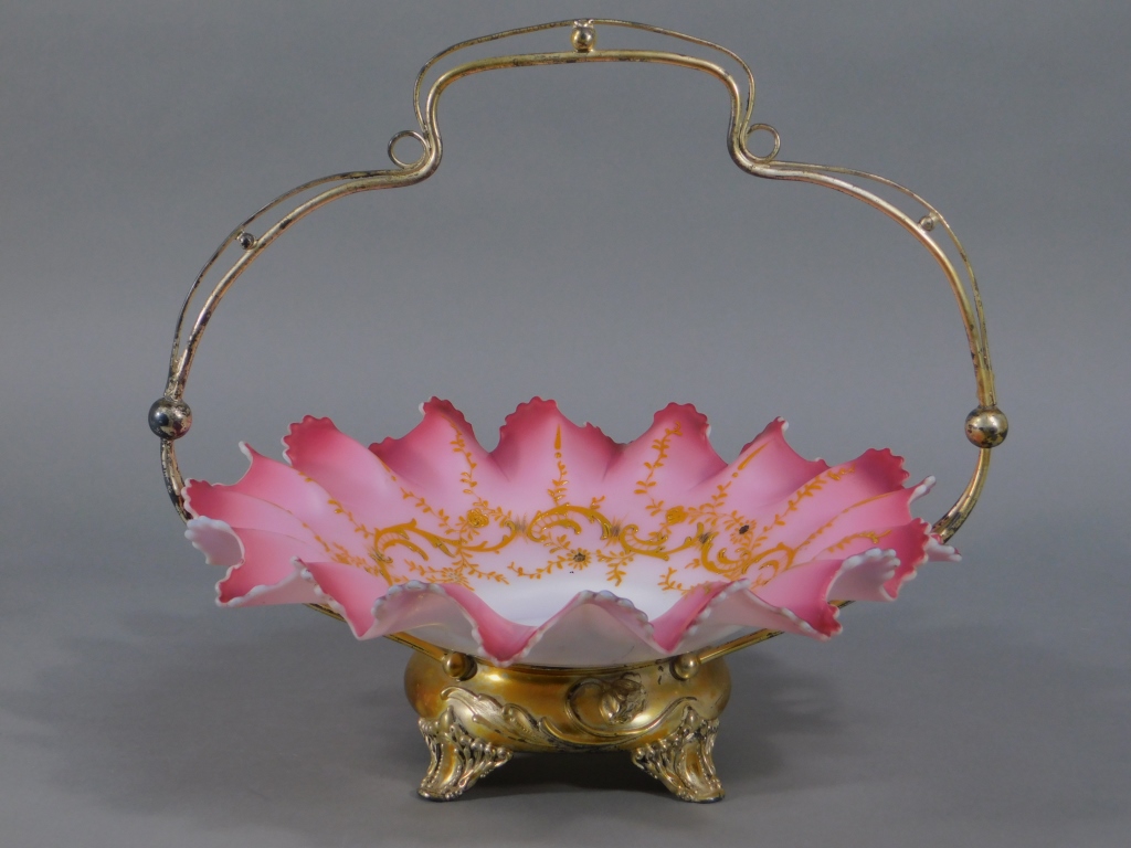 19C VICTORIAN ART NOUVEAU PEACH BLOW