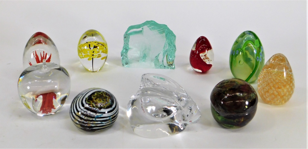 10PC 20C MODERN ART GLASS PAPERWEIGHT 29c1cb