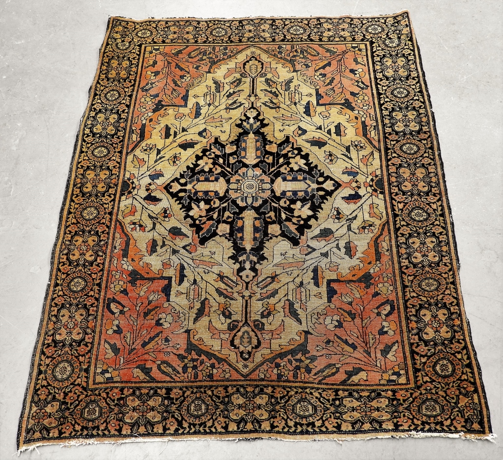 ANTIQUE FEREGHAN SAROUK WOOL CARPET 29c1e9