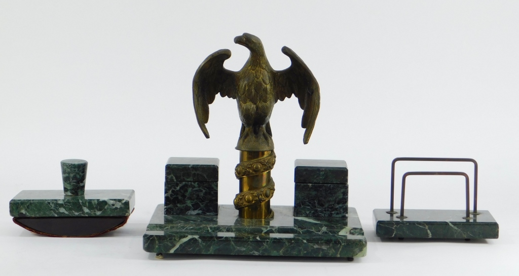 FRENCH EMPIRE BRONZE EAGLE GREEN 29c271